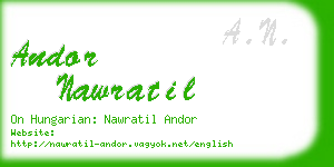 andor nawratil business card